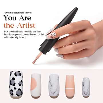 Beetles Gel Nail Polish Kit with U V Light, 6 Colors Nude Grey Yellow Gel Polish Nail Kit, Winter Gel Polish Nail Kit with Base & Top Coat Soak Off DIY Manicure at Home Gifts for Women