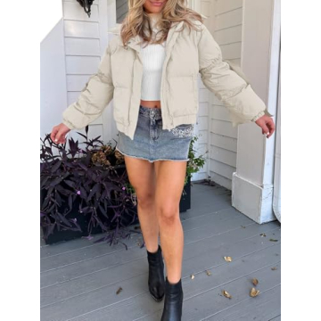 Tankaneo Bow Puffer Jacket for Women - Stylish Warmth