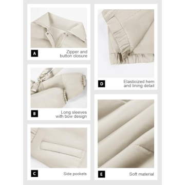 Tankaneo Bow Puffer Jacket for Women - Stylish Warmth