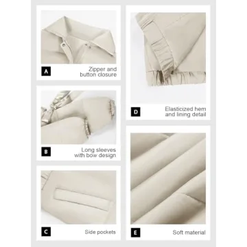 Tankaneo Bow Puffer Jacket for Women - Stylish Warmth