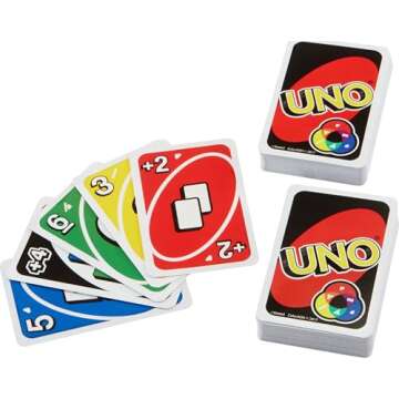 Mattel Games UNO Card Game ColorADD for Colorblind & Color Sighted Players, Travel Game in Storage T...