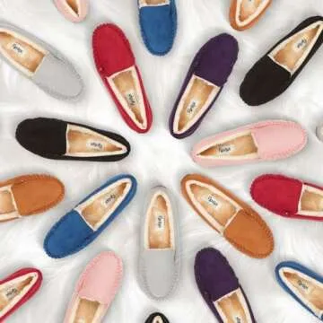 Floopi Women's Faux Fur Lined Moccasins for Comfort