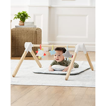 Skip Hop Wooden Baby Gym for Safe Tummy Time Play