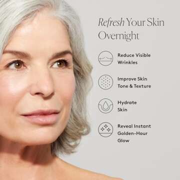 Naked & Thriving The Night Set | Renew Resurfacing Night Serum (30 mL) + Rejuvenate Restorative Face Oil (35 mL) with Hyaluronic Acid, Argan & Sea Buckthorn Oils and Fruit AHAs (Set of 2)