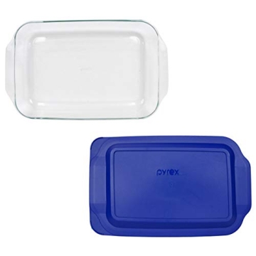 Pyrex 3qt Glass Baking Dish with Blue Lagoon Lid