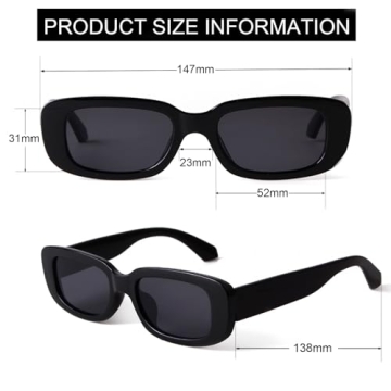 Trendsetting SORVINO 90s Rectangle Sunglasses for Everyone