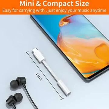 JXMOX USB Type C to 3.5mm Female Headphone Jack Adapter (2-Pack), USB C to Aux Audio Dongle Cable Cord for iPhone 16 Pro 15 Pro Max, Samsung Galaxy S23 S24 Ultra, Note 20, iPad Pro, MacBook, Pixel XL