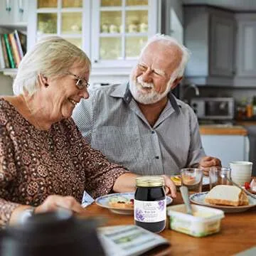 JoeB Gourmet BEAR Jam mixed fruit jelly (2 pack) with blueberry jam, elderberry jam, apple jam, raspberry jam all in one , 18 Ounces each jar