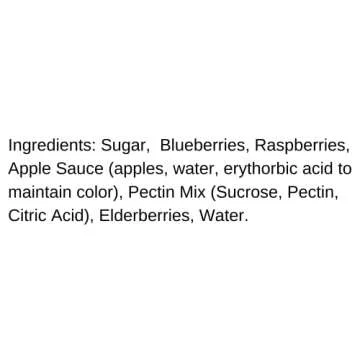 JoeB Gourmet BEAR Jam mixed fruit jelly (2 pack) with blueberry jam, elderberry jam, apple jam, raspberry jam all in one , 18 Ounces each jar
