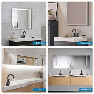 Matte Black Bathroom Sink Faucet by SBOSBO for 3 Hole Sinks