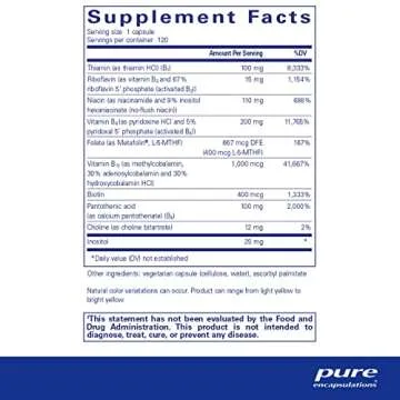 Pure Encapsulations B6 Complex - Enhance Energy & Support Brain Function with B Vitamins - Non-GMO -...