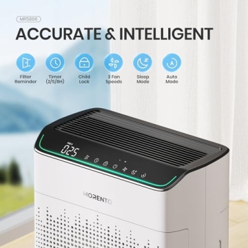 MORENTO Air Purifier - Powerful HEPA Filter for Large Spaces