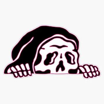 Fun Creeper Skeleton Sticker Bumper Vinyl Decal - 5"