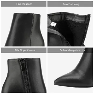 DREAM PAIRS Chunky Heel Ankle Booties - Chic & Comfortable