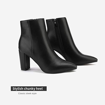 DREAM PAIRS Chunky Heel Ankle Booties - Chic & Comfortable