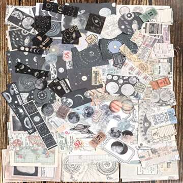 200 Pieces Vintage Scrapbook Supplies Pack for Junk Journal Planners DIY Paper Stickers Vintage Ephemera Pack Decoupage for Art Journaling Bullet Craft Notebooks Collage Aesthetic Gifts (Time Memory)