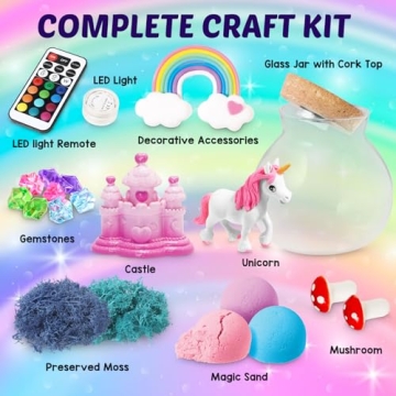 Light-up Unicorn Terrarium Kit for Creative Kids