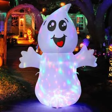 5 FT Inflatable Ghost Decoration with Lights