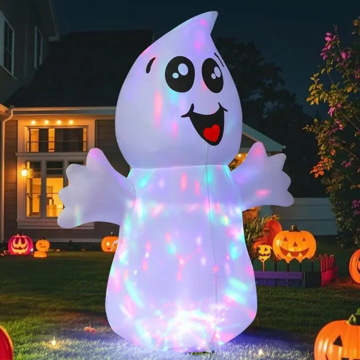 5 FT Inflatable Ghost Decoration with Lights