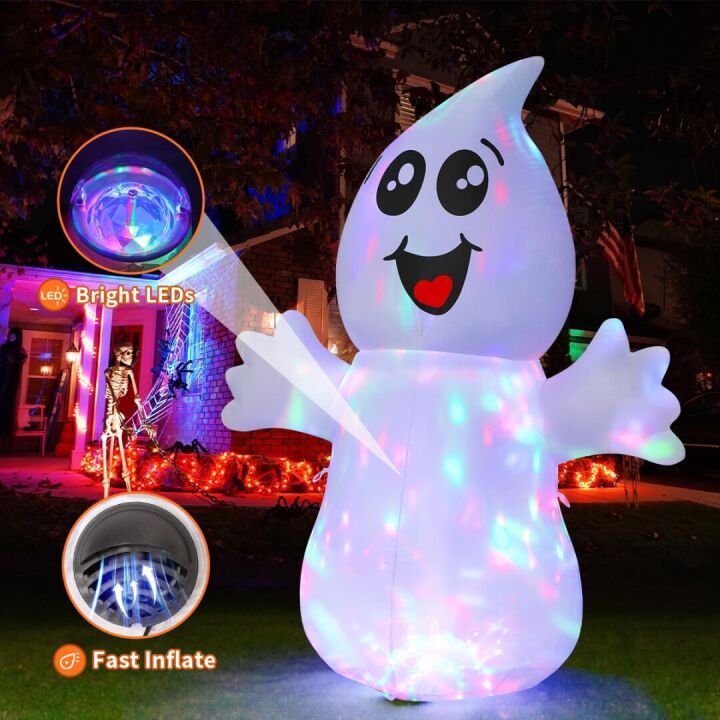 5 FT Inflatable Ghost Decoration with Lights