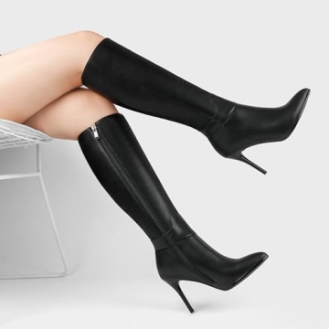 Stylish COLETER Women's Leather Knee High Boots for All Occasions