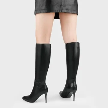 Stylish COLETER Women's Leather Knee High Boots for All Occasions