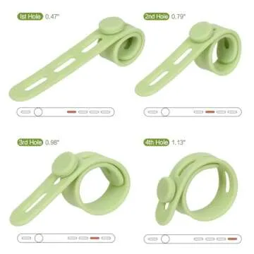 Donruby Silicone Cable Ties - Reusable & Adjustable for All Cables