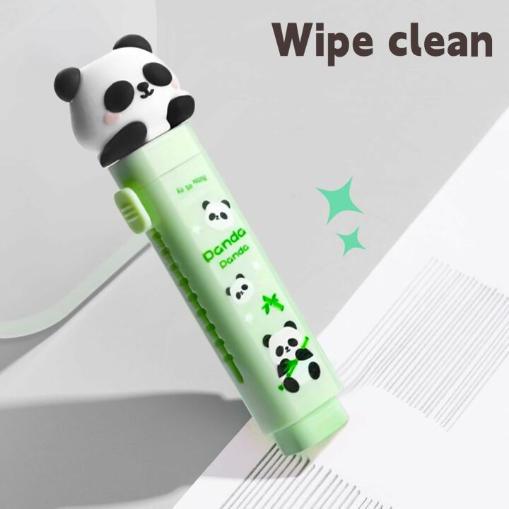 Cute Kawaii Panda Slide Erasers for Students