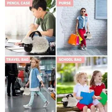 DolliBu Sheep Handbag - Adorable Plush Toy Purse for Kids