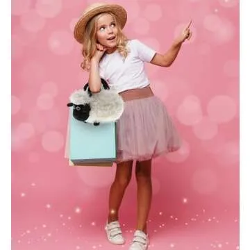 DolliBu Sheep Handbag - Adorable Plush Toy Purse for Kids