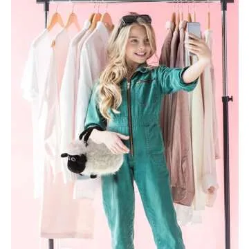 DolliBu Sheep Handbag - Adorable Plush Toy Purse for Kids