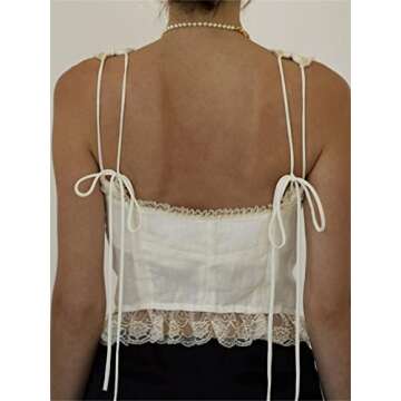 Alyweatry Women's Cute Sleeveless Lace-Up Crop Top