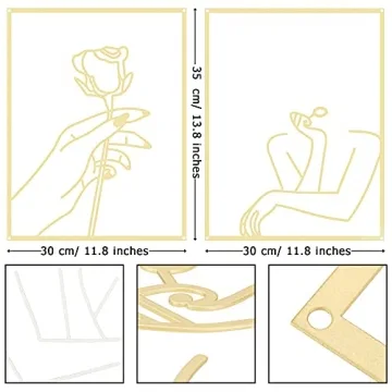 Hotop Minimalist Line Art Décor Set for Home Elegance