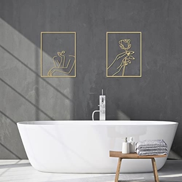 Hotop Minimalist Line Art Décor Set for Home Elegance