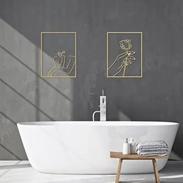 Hotop Minimalist Line Art Décor Set for Home Elegance