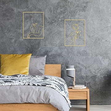 Hotop Minimalist Line Art Décor Set for Home Elegance