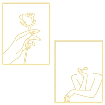 Hotop Minimalist Line Art Décor Set for Home Elegance