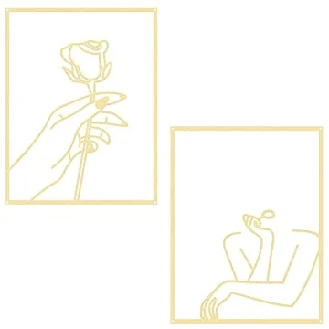 Hotop Minimalist Line Art Décor Set for Home Elegance