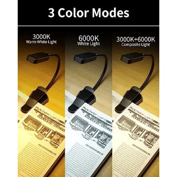 Rechargeable Book Light 2 Pack Eye-Caring LED Reading Lamp