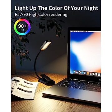 Rechargeable Book Light 2 Pack Eye-Caring LED Reading Lamp