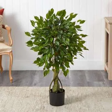 Nearly Natural 3ft. Ficus Tree UV Resistant (Indoor/Outdoor)