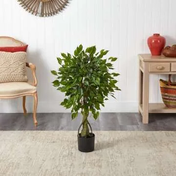 Nearly Natural 3ft. Ficus Tree UV Resistant (Indoor/Outdoor)