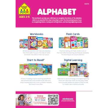 School Zone Alphabet Workbook: Fun Learning for Preschoolers