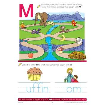 School Zone Alphabet Workbook for Preschool Learning