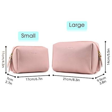 Stylish PU Leather Makeup Bag Organizer for Travel & Makeup