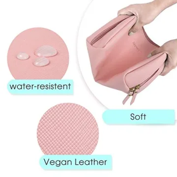 Stylish PU Leather Makeup Bag Organizer for Travel & Makeup