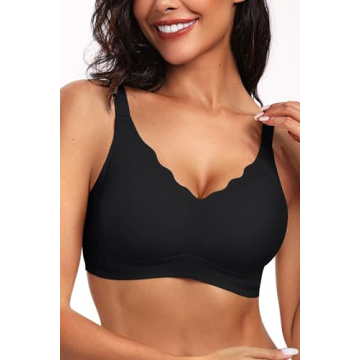 Vertvie Women's Seamless Soft Push Up Bras, Wireless Comfort