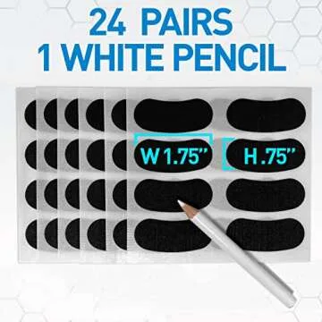 Franklin Sports Eye Black Stickers for Kids - Customizable Lettering Baseball and Football Eye Black Stickers - White Pencil Included