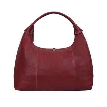 ANTONIO VALERIA Gift For Women Addison Braided Red Leather Tote Bag for Women