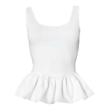 Yimoon Ruffle Backless Crop Tank Top for Summer Wear